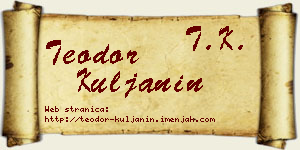 Teodor Kuljanin vizit kartica